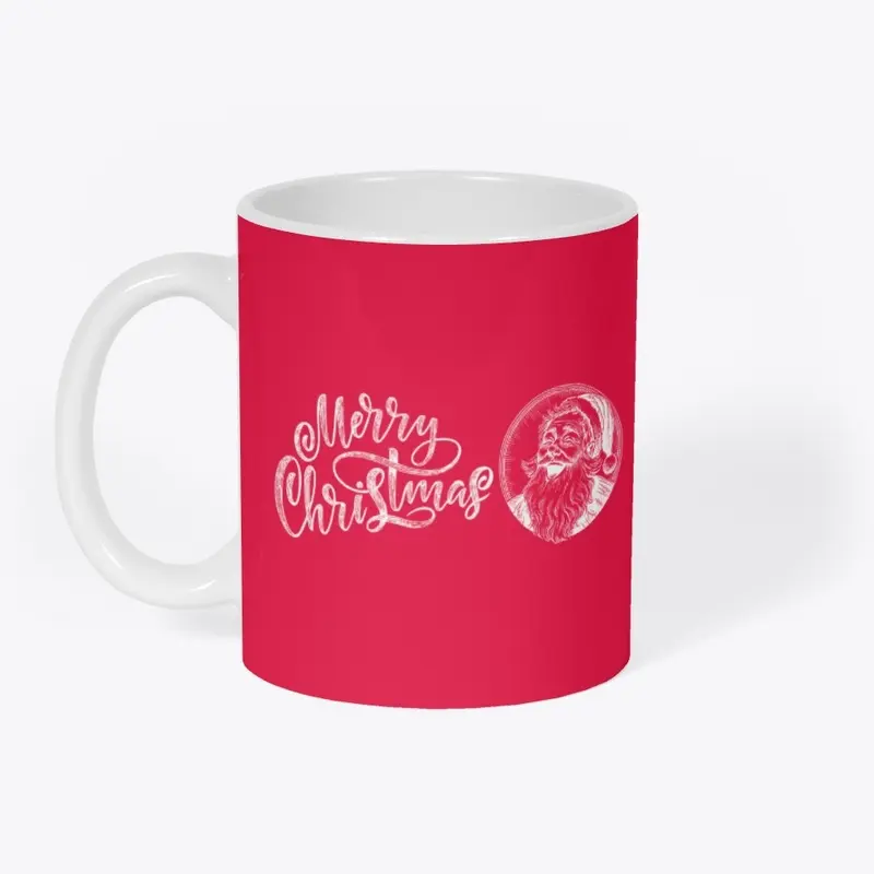 Mug: White Santa Clause Merry Christmas